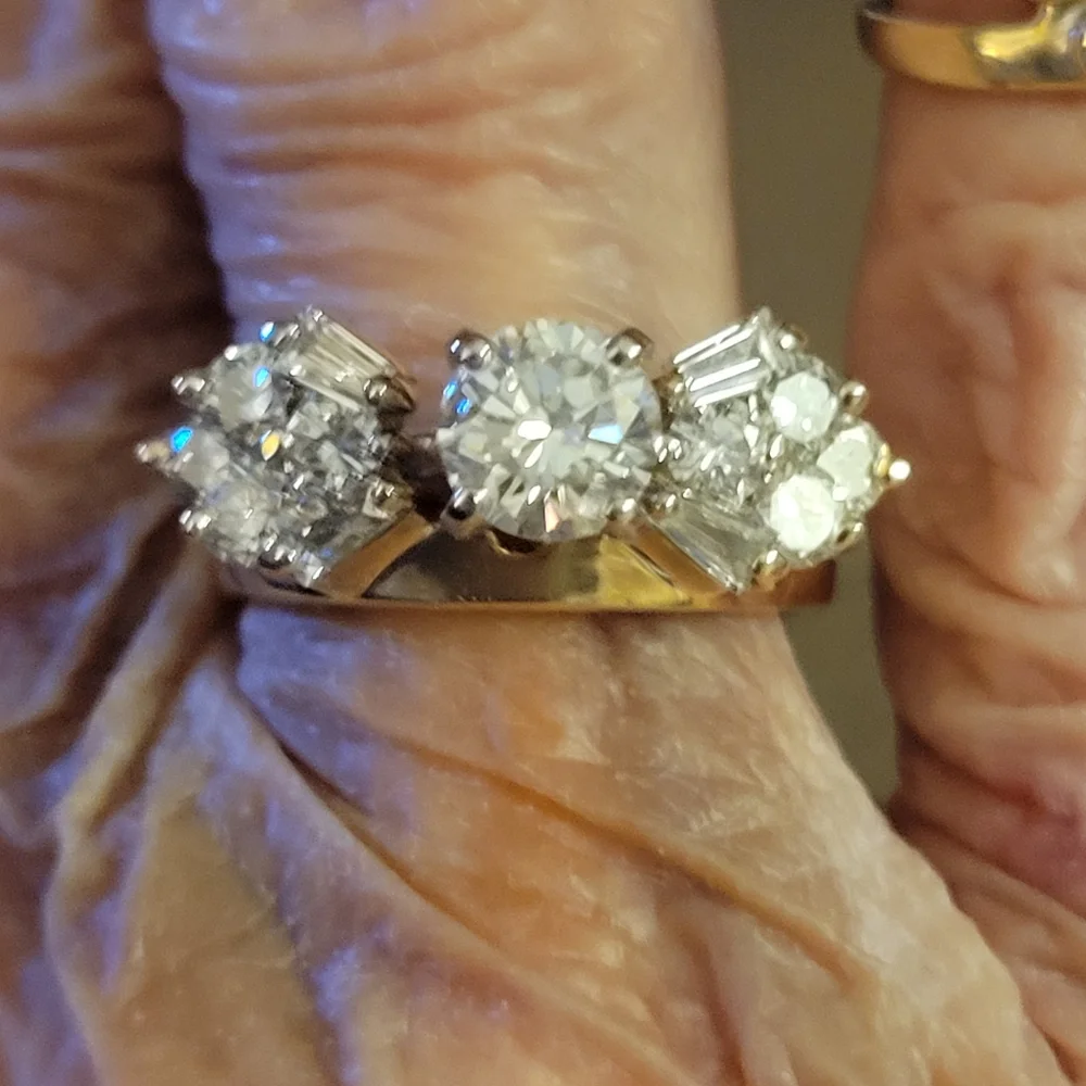 Yellow Gold And Diamond Wedding Set - Picture 2 of 10